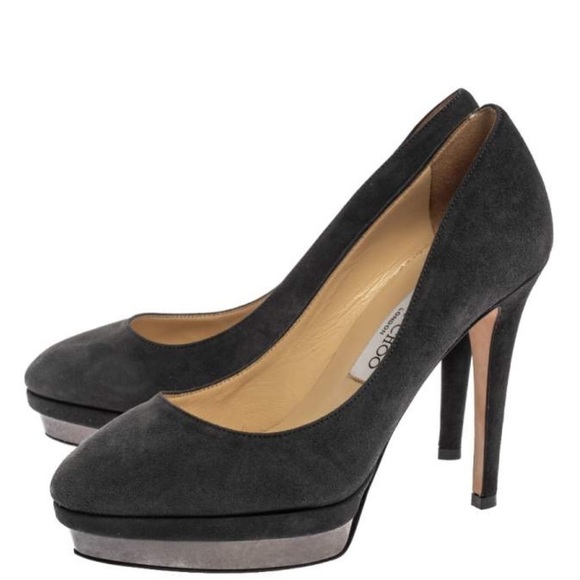 Jimmy Choo Suede Talent Sue Pumps in Mink Pewter Size 40 IT US Women’s 10 - Picture 5 of 16